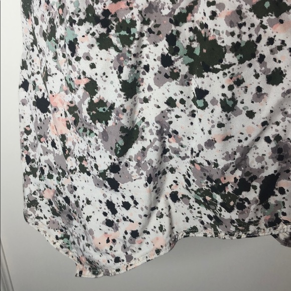 Treasure & Bond Girls Beige Green Splatter Dress M - Picture 3 of 6